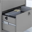 Pemberly Row 60W L Shaped Desk Office Suite in Cape Cod Gray