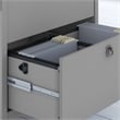 Pemberly Row 60W L Shaped Desk Office Suite in Cape Cod Gray