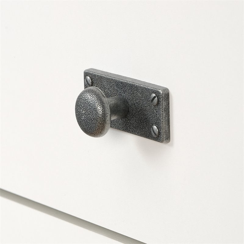 Pemberly Row Engineered Wood 4 Drawer Chest in Soft White and Lintel Oak