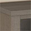 Pemberly Row Contemporary 5 Shelf Bookcase in Ash Gray Finish