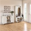 Pemberly Row Contemporary Entryway Storage Set in Antique White