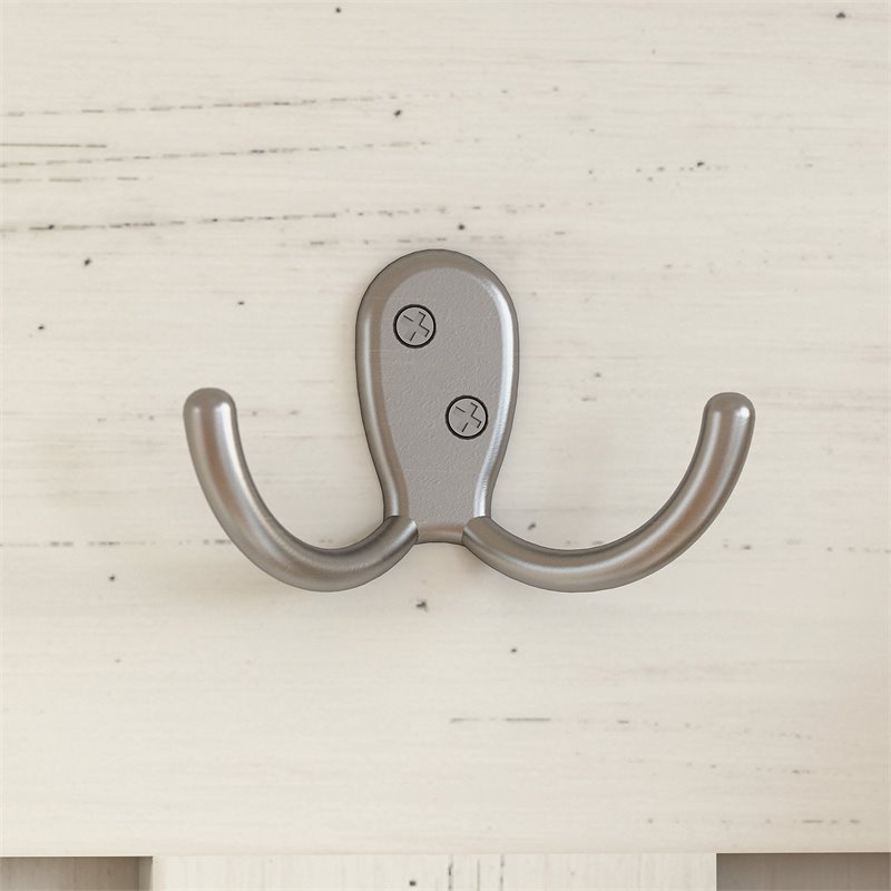 Pemberly Row Contemporary Entryway Storage Set in Antique White