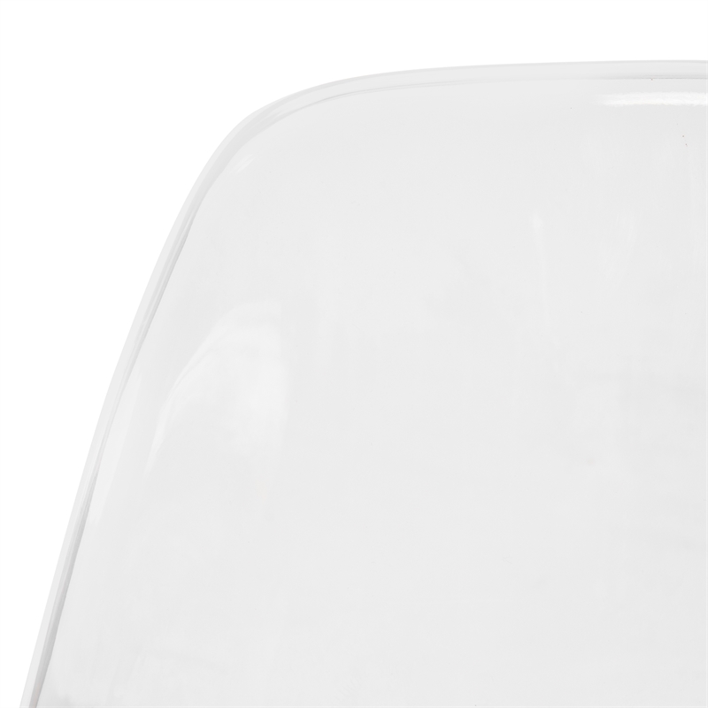 Pemberly Row Dining Side Chair With Acrylic Eiffel Base in Clear Set of 2