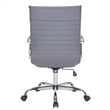 Pemberly Row High Back Leatherette Executive Swivel Office Chair in Gray