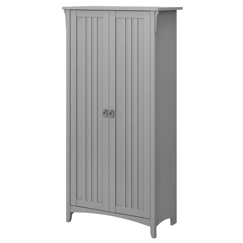 Pemberly Row Bathroom Storage Cabinet with Doors in Cape Cod Gray