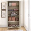 Pemberly Row Tall Storage Cabinet with Doors in Antique White