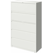 Pemberly Row 42-in Wide 5 Drawer Metal Lateral Filing Cabinet White