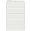 Pemberly Row 42-in Wide 5 Drawer Metal Lateral Filing Cabinet White
