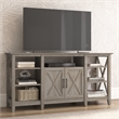 Pemberly Row Modern Tall TV Stand for 65 Inch TV in Washed Gray