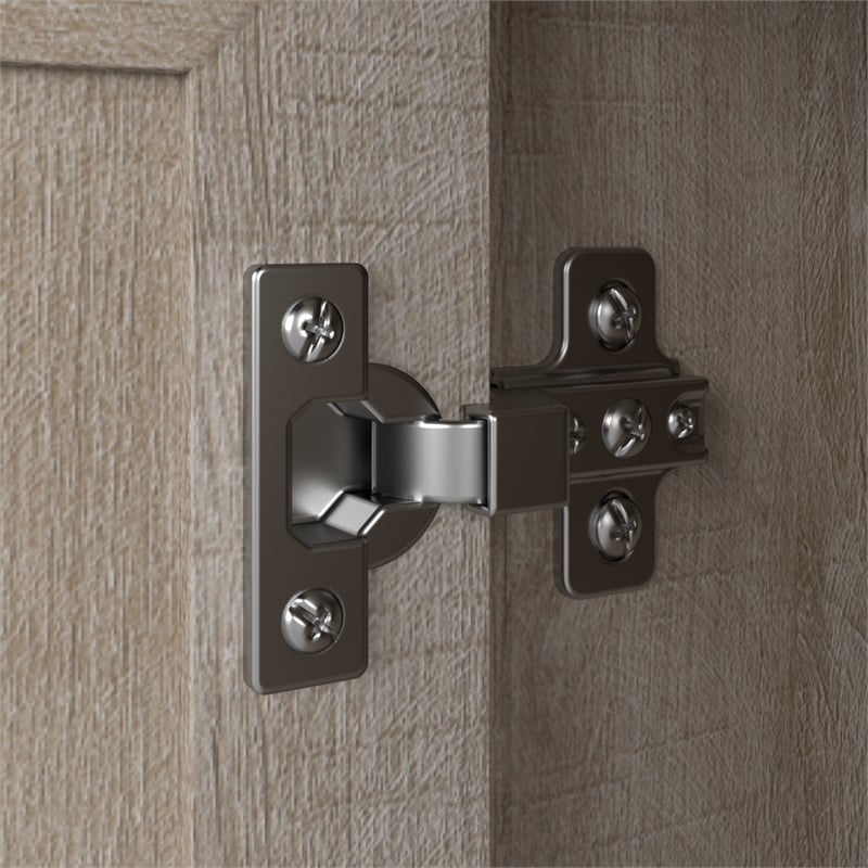 Pemberly Row Modern Tall TV Stand for 65 Inch TV in Washed Gray