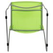 Pemberly Row Perforated Plastic Sled Base Stacking Chair in Green