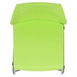 Pemberly Row Perforated Plastic Sled Base Stacking Chair in Green