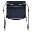 Pemberly Row Perforated Plastic Sled Base Stacking Chair in Navy