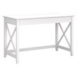 Pemberly Row Contemporary 48W Writing Desk in Pure White Oak