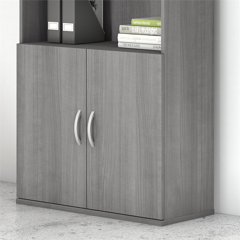 Pemberly Row Bookcase Door Kit in Platinum Gray - Engineered Wood