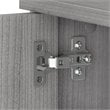Pemberly Row Modern 72W Hutch in Platinum Gray - Engineered Wood