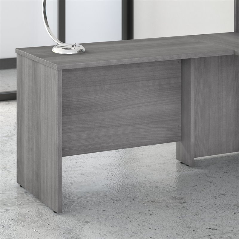 Pemberly Row 42W Desk Return in Platinum Gray - Engineered Wood