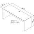 Pemberly Row 72W x 24D Credenza Desk in Storm Gray - Engineered Wood
