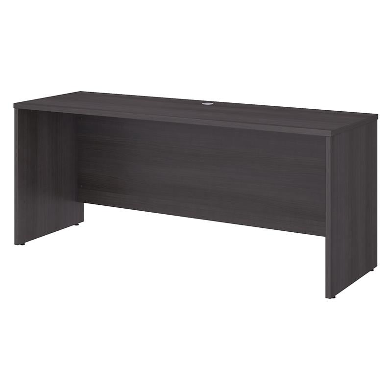 Pemberly Row 72W x 24D Credenza Desk in Storm Gray - Engineered Wood