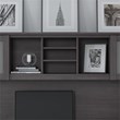 Pemberly Row Contemporary 72W Desk Hutch in Storm Gray Finish