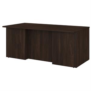 Pemberly Row 72W x 36D Executive Desk in Black Walnut - Engineered Wood