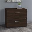 Pemberly Row 36W 2 Drawer Lateral File Cabinet in Black Walnut - Engineered Wood