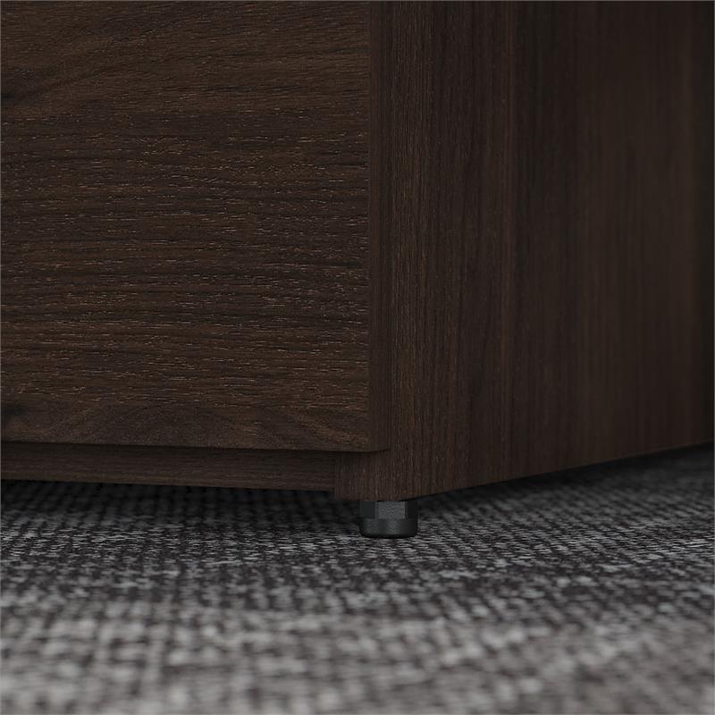 Pemberly Row 36W 2 Drawer Lateral File Cabinet in Black Walnut - Engineered Wood
