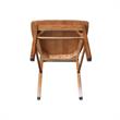 Pemberly Row Set of Two Solid Wood X-Back Chairs in Distressed Oak