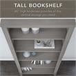 Pemberly Row Wood 60W Office Desk with File Cabinet & Bookcase in Gray