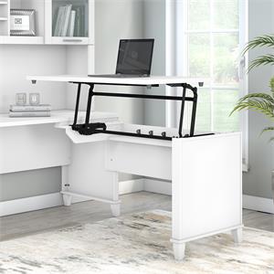 Pemberly Row 42W 3 Position Sit to Stand Return in White - Engineered Wood