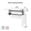 Pemberly Row 42W 3 Position Sit to Stand Return in White - Engineered Wood