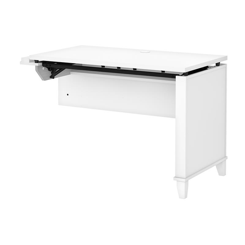 Pemberly Row 42W 3 Position Sit to Stand Return in White - Engineered Wood