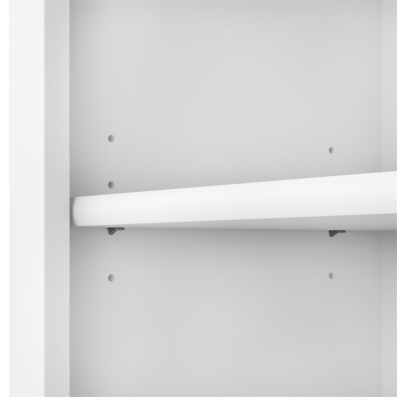 Pemberly Row Modern 5 Shelf Bookcase in White - Engineered Wood