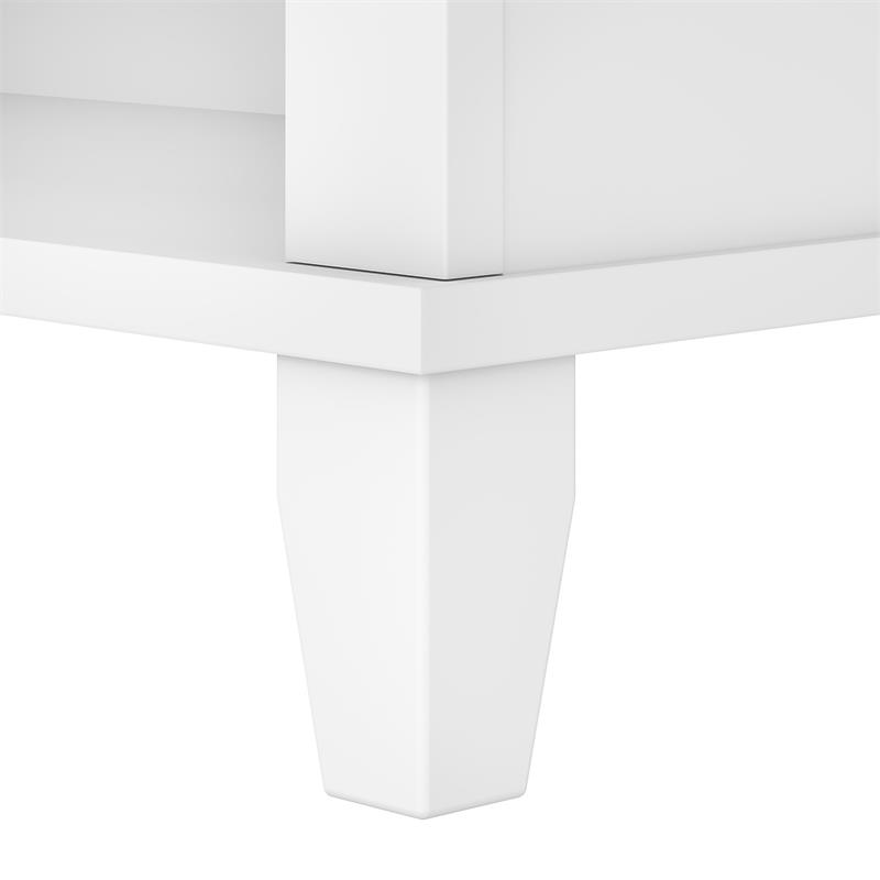 Pemberly Row Modern 5 Shelf Bookcase in White - Engineered Wood