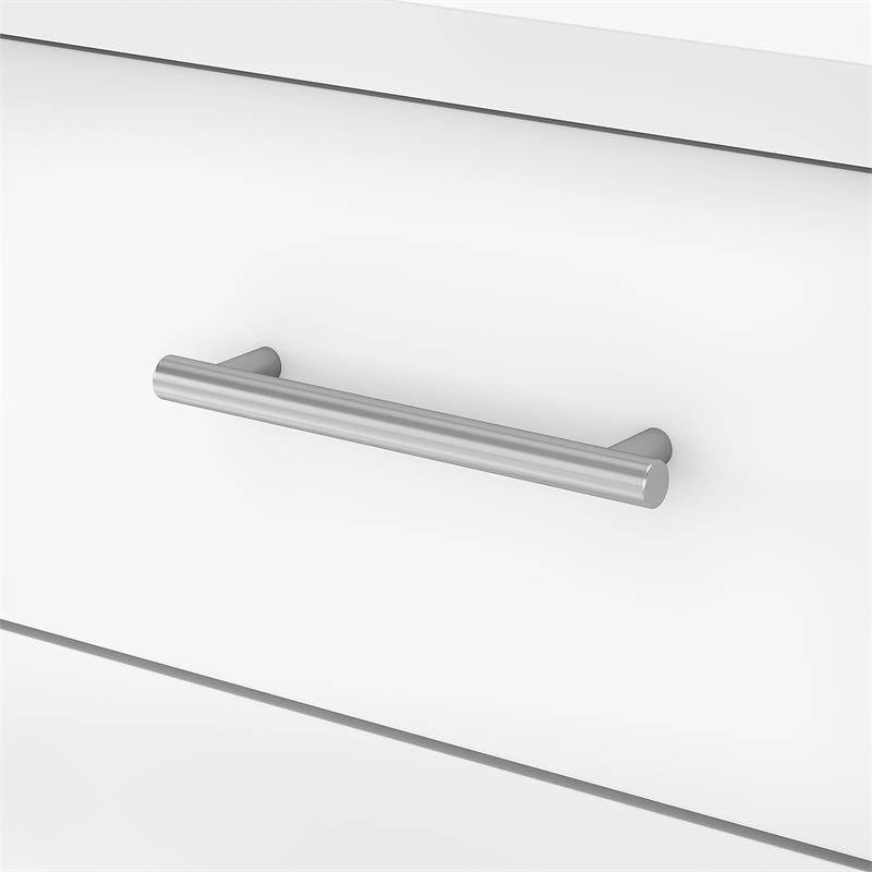 Pemberly Row 72W Office Desk with Drawers in White - Engineered Wood