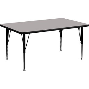 Pemberly Row 26&quot x 48&quot x 24&quot High Pressure Top Activity Table in Gray