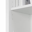 Pemberly Row Engineered Wood Tall 5 Shelf Bookcase in Pure White and Gray