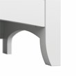 Pemberly Row Engineered Wood Tall 5 Shelf Bookcase in Pure White and Gray