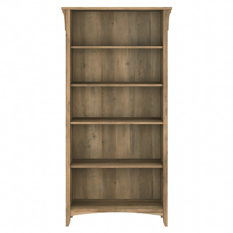Pemberly Row Tall 5 Shelf Bookcase in Reclaimed Pine - Engineered Wood