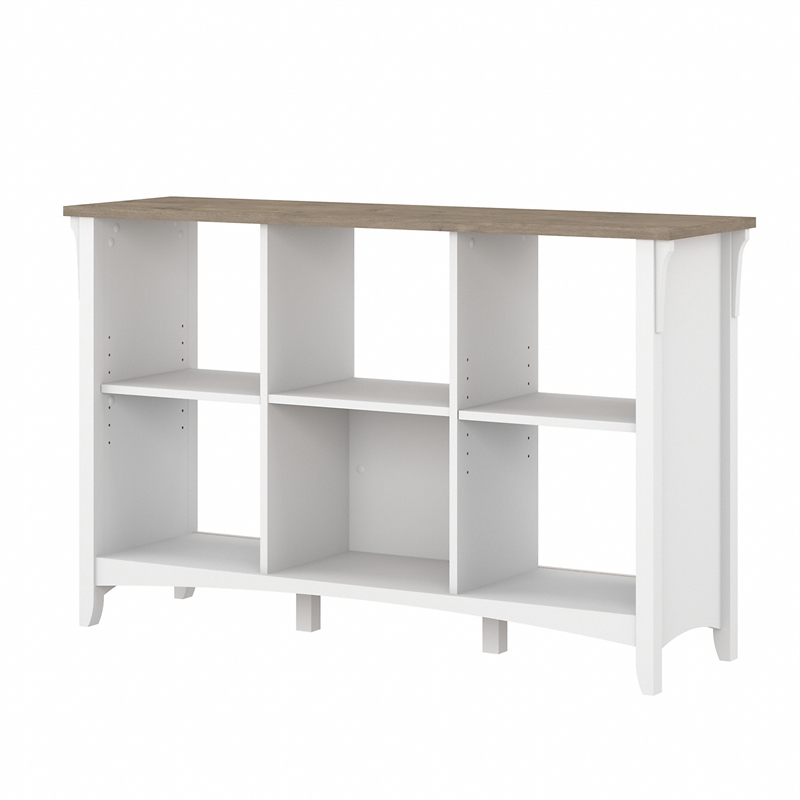 Pemberly Row 6 Cube Organizer in Pure White and Shiplap Gray - Engineered Wood