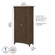 Pemberly Row Bathroom Storage Cabinet with Doors in Ash Brown - Engineered Wood
