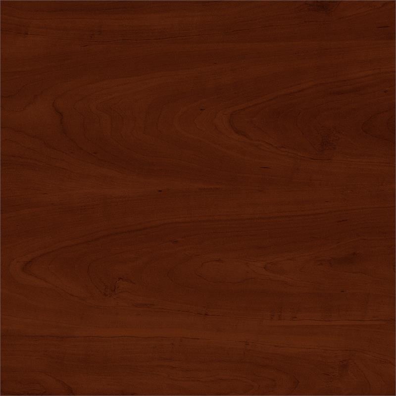 Pemberly Row 5 Shelf Bookcase with Doors in Hansen Cherry - Engineered Wood