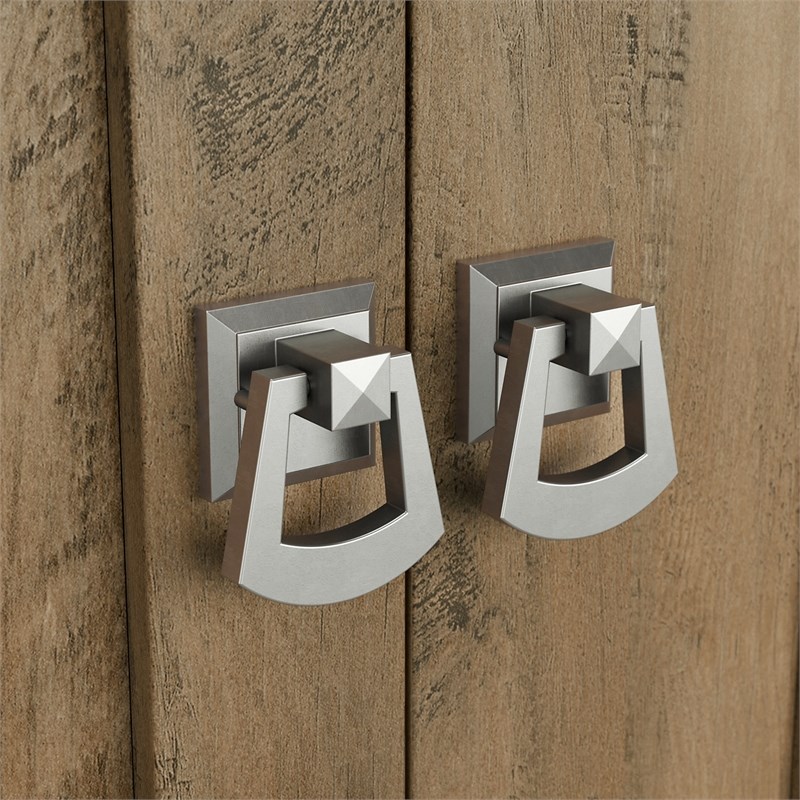 Pemberly Row Tall Storage Cabinet with Doors in Reclaimed Pine - Engineered Wood