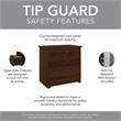 Pemberly Row L Desk with Hutch & File Cabinet in Modern Walnut - Engineered Wood