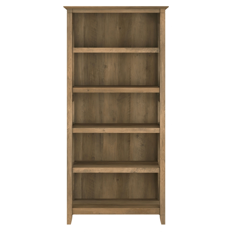 Pemberly Row Tall 5 Shelf Bookcase in Reclaimed Pine - Engineered Wood