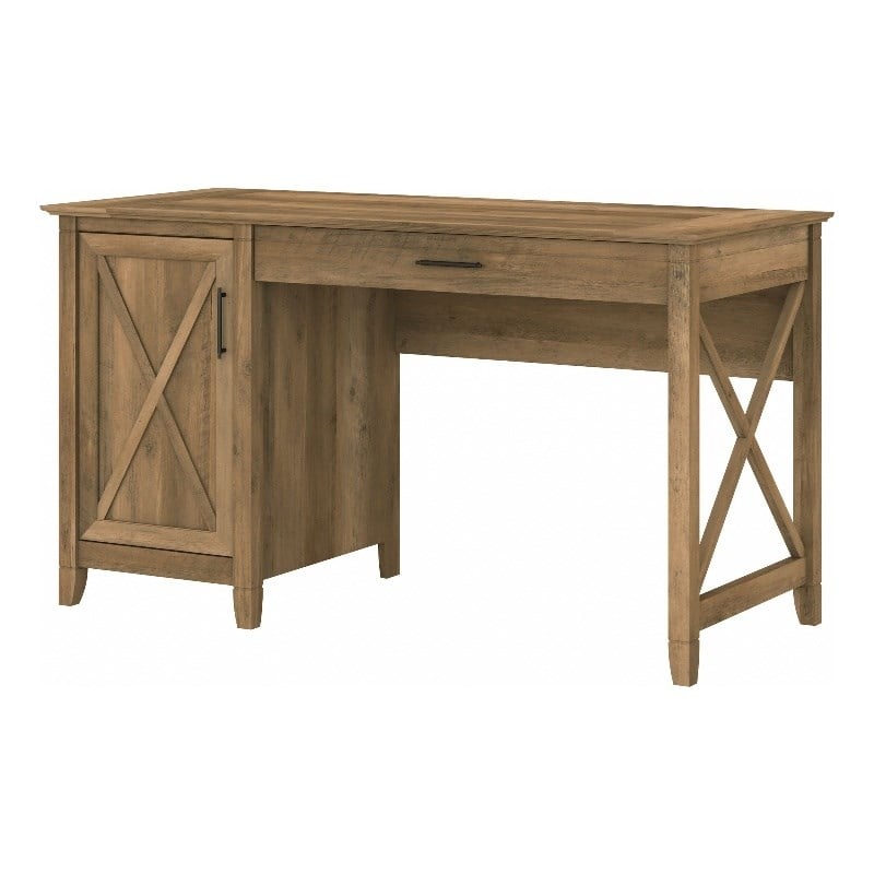Pemberly Row 54W Computer Desk with Storage in Reclaimed Pine - Engineered Wood