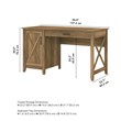 Pemberly Row 54W Computer Desk with Storage in Reclaimed Pine - Engineered Wood