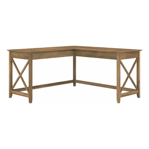 Pemberly Row 60W L Shaped Desk in Reclaimed Pine - Engineered Wood
