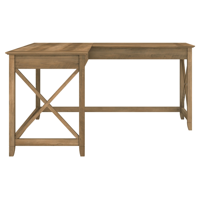 Pemberly Row 60W L Shaped Desk in Reclaimed Pine - Engineered Wood