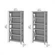 Pemberly Row 5 Shelf Bookcase Set of 2 in Cape Cod Gray - Engineered Wood